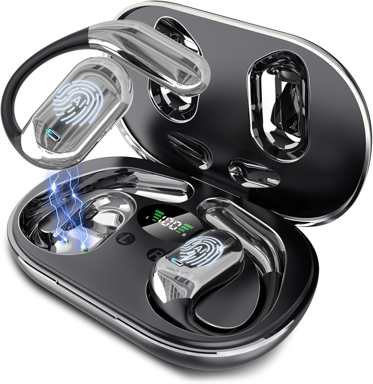 Faxoimu AI Translation Earbuds Real Time, 3-in-1 Translator Earbuds, 80H Playtime Translating Device, 144 Language Translator Earbuds for iPhone and Android, for Travel/Business/Meeting/Learning